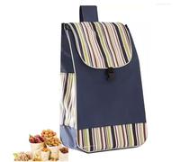 WchsTUmpxN Bolsas for carrito, bolsa de repuesto for carrito de mano, impermeable, Oxford, de 37 l, con bolsillos laterales, plegable, reutilizable, 34 x 20 x 55 cm.(L)