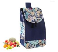WchsTUmpxN Bolsas for carrito, bolsa de repuesto for carrito de mano, impermeable, Oxford, de 37 l, con bolsillos laterales, plegable, reutilizable, 34 x 20 x 55 cm.(O)