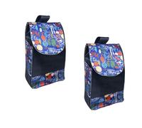 WchsTUmpxN Bolsas for carrito, bolsas for carrito de compras, bolsa de repuesto for carrito de compras de 27 l con bolsillos laterales, bolsa de repuesto for carrito de compras plegable(A2pcs)