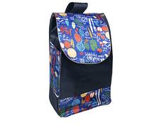 WchsTUmpxN Bolsas for carrito de compras, bolsa de compras de 27 l, bolsa de compras reutilizable de tela Oxford, bolsa de repuesto for carrito de compras, portátil, plegable,(Black)