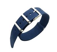 WchsTUmpxN Correa universal, 1 pieza Correa Nato 18 mm/20 mm Accesorios de correa de reloj de nailon Pulsera de repuesto Pulsera de reloj de una sola pieza(Dark Blue,20mm)