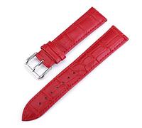 WchsTUmpxN Correa universal, 10/12/13/14/15/16/17/18/19/20/22/24 mm, pulsera de reloj con hebilla for hombre, correas de reloj for mujer, correa de cuero suave de repuesto (Color : Red, Size : 14mm)