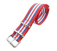 WchsTUmpxN Correa universal, correa de nailon tejido de 0.709 in/0.787 in, correa NATO de una sola pieza for hombres y mujeres, pulsera de reloj, accesorios de repuesto, rojo, azul, blanco, 0.787 in