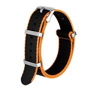WchsTUmpxN Correa universal, correa de reloj ligera y transpirable de 20 mm/22 mm Correa de reloj NATO de nailon naranja/gris/azul/rojo Pulsera de reloj antideslizante ajustable(Orange,22mm)