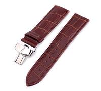 WchsTUmpxN Correa universal, correas de reloj de cuero 12 mm 24 mm Reloj universal Hebilla de mariposa Banda de acero Hebilla de mariposa Correa de reloj Reemplazo Marrón, 16 mm