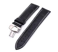 WchsTUmpxN Correa universal, correas de reloj de cuero 12 mm 24 mm Reloj universal Hebilla de mariposa Banda de acero Hebilla de mariposa Correa de reloj Reemplazo Línea negra, 22 mm