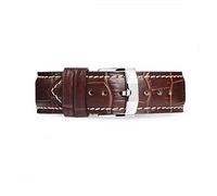 WchsTUmpxN Correa universal, correas de reloj de cuero duradero 18 mm 19 mm 20 mm 21 mm 22 mm correa de reloj correa de pulsera for hombres(Brown Tanwith Silver,22mm)