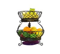 WchsTUmpxN Fruteros de encimera, Frutero de dos niveles for encimera, bol for pan, con forma de flor