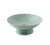 WchsTUmpxN Fruteros de encimera, Frutero, frutero, bandeja de cerámica for el hogar, escurridor de platos decorativo alto con forma de pétalo for sala de estar