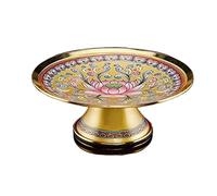 WchsTUmpxN Fruteros de encimera, Frutero, frutero, exquisita bandeja alta con diseño de loto pintado, estante for platos, decoración for el hogar.