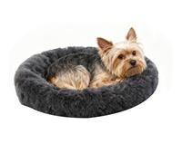 Wclavion Cama Ortopédica para Perros Grande Redonda, Colchón de Espuma con Memoria Lavable para Perros Grandes, Impermeable Antideslizante para Labrador, Pastor y Gatos en Forma de Donut(50cm)