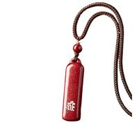 WCOCOW Collar de cristal de cinabrio Feng Shui para mujeres y hombres, collar de piedras preciosas naturales, collar de cuarzo de cristal Reiki, collar de cuerda roja, collar budista de la suerte