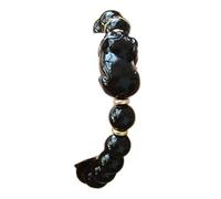 WCOCOW Pulsera de riqueza de Feng Shui, pulsera de cristal de obsidiana negra, pulsera de piedras preciosas naturales, pulsera de cerdo de la suerte, pulsera de cuarzo Reiki con cristales de chakra
