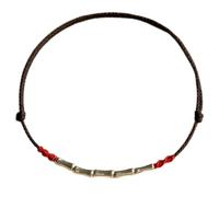 WCOCOW Pulsera Feng Shui de plata de ley, pulsera tobillera de cuerda roja, hecha a mano, pulsera budista tibetana, pulsera china de buena suerte, ajustable, unisex, Anklet