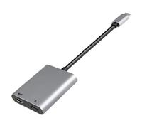 Wcone Gafas USB-C a AR con adaptador Hub para Switch 2/OLED/1, Steam Deck, ROG Ally, iPhone 15-17, teléfonos Android, Viture/RayNeo/Xreal - Soporta carga rápida PD de 100 W, 4K a 60Hz 2K/1080P 120Hz
