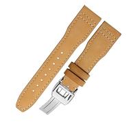 WCQSYY Correa de reloj de cuero The Top de 22 mm para IWC Big Pilot Series IW326201 IW377701 Correa de repuesto (Color : Blue Pink, Size : 22mm)