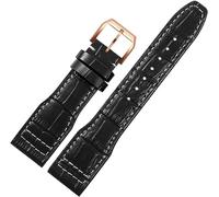 WCQSYY Correa de reloj de cuero The Top de 22 mm para IWC Big Pilot Series IW326201 IW377701 Correa de repuesto (Color : Coal Black, Size : 22mm)