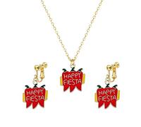 WCRAZYE Cinco de Mayo - Juego de aretes de clip para mujer, coloridos, piñata, sombrero, chile, pimienta, fiesta mexicana, joyería de carnaval, Medium, Acero aleado, No es una piedra preciosa