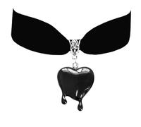 WCRAZYE Gargantilla de corazón de sangre para mujer, gótico, Y2K, terciopelo negro, rojo, corazones sangrientos, gargantilla de vampiro, Halloween, cosplay, fiesta, disfraces, joyería de moda, regalos