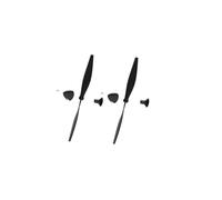 WCUAYJH Hélice de avión RC de 2 uds con hélices giratorias de 2/3/4 Palas aptas for P51D forMustang BF109 F4U Corsair(4 with Spinner)