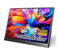 WCV Monitor portátil de 15.6 Pulgadas 1080P USB-C HDMI Ultra Delgado Monitor de Viaje con Soporte, Compatible con Xbox, portátil, PC, teléfono Mac, PS, Swich IPS Ultra Delgado Zero Frame Monitor para