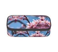 WCXTHGFA Estuche elegante con estampado de flor de ciruelo, estuche de gran capacidad, ideal para viajes o uso diario, Black, Talla única, Neceser de maquillaje