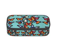 WCXTHGFA Estuche elegante con estampado de mariposa y violonchelo, estuche de gran capacidad, ideal para viajes o uso diario, Black, Talla única, Neceser de maquillaje