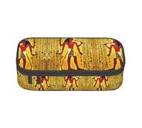 WCXTHGFA Estuche elegante con impresión de la serie Ancient Egypt Tribe Series, estuche de gran capacidad, ideal para viajes o uso diario, Black, Talla única, Neceser de maquillaje
