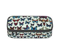 WCXTHGFA Estuche multifuncional con estampado de mariposas y violonchelo para lápices, estuche organizador para uso en la oficina, Black, Talla única, Funda para llave