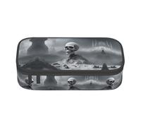 WCXTHGFA Estuche organizador multifuncional con estampado de calavera punk, color blanco, Black, Talla única, Funda para llave
