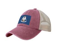 WCXTHGFA Gorra de béisbol de malla transpirable con estampado de bandera del estado de Louisiana, perfecta para actividades al aire libre y deportes, rosso, Talla única