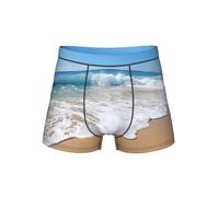 WCXTHGFA Ropa interior cómoda con estampado de vista al mar, calzoncillos tipo bóxer para hombre, ropa interior para hombre, Negro, 3XL