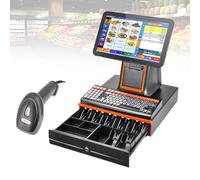 WCXTY Caja Registradora,TPV Terminal-Touchscreen,Taller Artesanal,Procesador i5-8GB-128GB,WiFi Doble Banda-Gestion Sencilla-Terminal de Caja-Impresora de Tickets HD(Black,58mm)