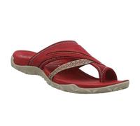 WCXTY Sandalias De Verano para Mujer con Fascitis Plantar,cómodas Sandalias Correctoras para Hallux Valgus,Chanclas Planas De Playa con Soporte para El Arco(Red,38 EU)