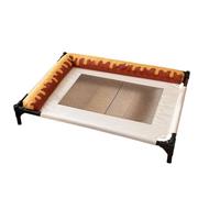Wcybym Cama elevada para perro, con forma de L, capacidad de 15 kg, elevado para mascotas, marco de cama lavable para gatos y perros, cuna refrescante transpirable para mascotas, para interiores