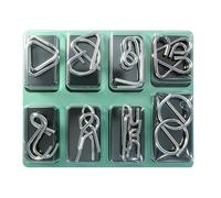 Wcybym de Metal para Niños - de Herramientas de Alambre para Desenredar,Set de Anillos de Desafío Mental Clásico | para Adultos Adolescentes en Casa Cumpleaños Aulas Viaje
