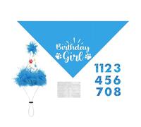 Wcybym Decoraciones Cumpleaños Perros - Números Ajustables Pequeño Mediano Grande,Bandana Cumpleaños Perro | para Interior Sombreros Reutilizables Números Decoración Props Sets