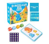 Wcybym Juego De Cartas De Emparejar - Set De Juguetes De Escritorio con Dados De Colores - Juego Educativo De Matemáticas con Dinosaurios,para Casa Fiesta Jardín De Infancia Familia Niños Y