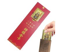 Wcybym Tarjeta Tai Sui 2025 | Año de la Serpiente Tarjeta de bendición Taisui - 2025 Tai Sui Gold Eliminate Evil Bring Luck Happiness Wallet Decor