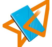 WD 2 TB My Passport Portable HDD USB 3.0 with software for device management, ba