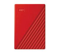 WD 2TB My Passport Disco Duro Externo Portátil, USB 3.2 Gen 1/USB 3.0, Copia de seguridad y protección con contraseña, Formateado para Windows, ChromeOS y MacOS, Rojo