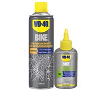 WD-40 Bike Pack Spray Desengrasante 500ml + Gotero Lubricante Ambiente Seco 100ml
