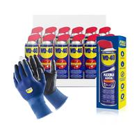 WD-40 Producto Multi-Uso 500 ml, Caja de 12 + Guantes Originales de WD-40