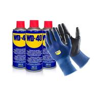 WD-40 Producto Multi-Uso- Spray 400ml pack de 3 + Guantes Originales de WD-40 - Pack 3