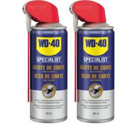 WD-40 Specialist - Aceite de corte - Aceite, maximiza la vida de los equipos de corte y perforación, taladros de columna y sierras - Pulverizador Doble Acción, Spray 360º - 400 ml (Paquete de 2)