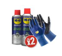 WD-40 Specialist Motorbike - Bipack Limpia Cadenas 400ml x2 + Guantes Originales de WD-40