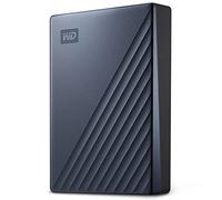 WD 5TB My Passport Ultra Disco Duro Externo Portátil, USB-C, USB 3.2 Gen 1/USB 3.0, Copia de seguridad y protección con contraseña, Formateado para Windows, Azul