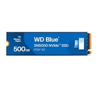 WD Blue SN5000 NVMe SSD 500GB, Disco Duro SSD M.2 2280 con Velocidad hasta 5000 MB/s, PCIe Gen4, nCache Technology, Acronis True Image migración de Discos y clonación