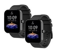 WD&CD 2 Pack 20mm Correa de Silicona Compatible con Amazfit Correa de Reloj, Pulsera Correa Compatible para Amazfit, Ajustable Banda de Reloj para Amazfit GTS 2 Mini/GTS 3/Amazfit Bip 3/Bip U Pro
