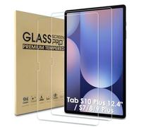 WD&CD 2 Pcs Protector de Pantalla Compatible para Galaxy Tab S10 Plus 12.4 Pulgadas Cristal Templado, Alta Definicion, Cristal Templado Film Compatible con Tab S10 Plus/S9 FE Plus Protector Pantalla